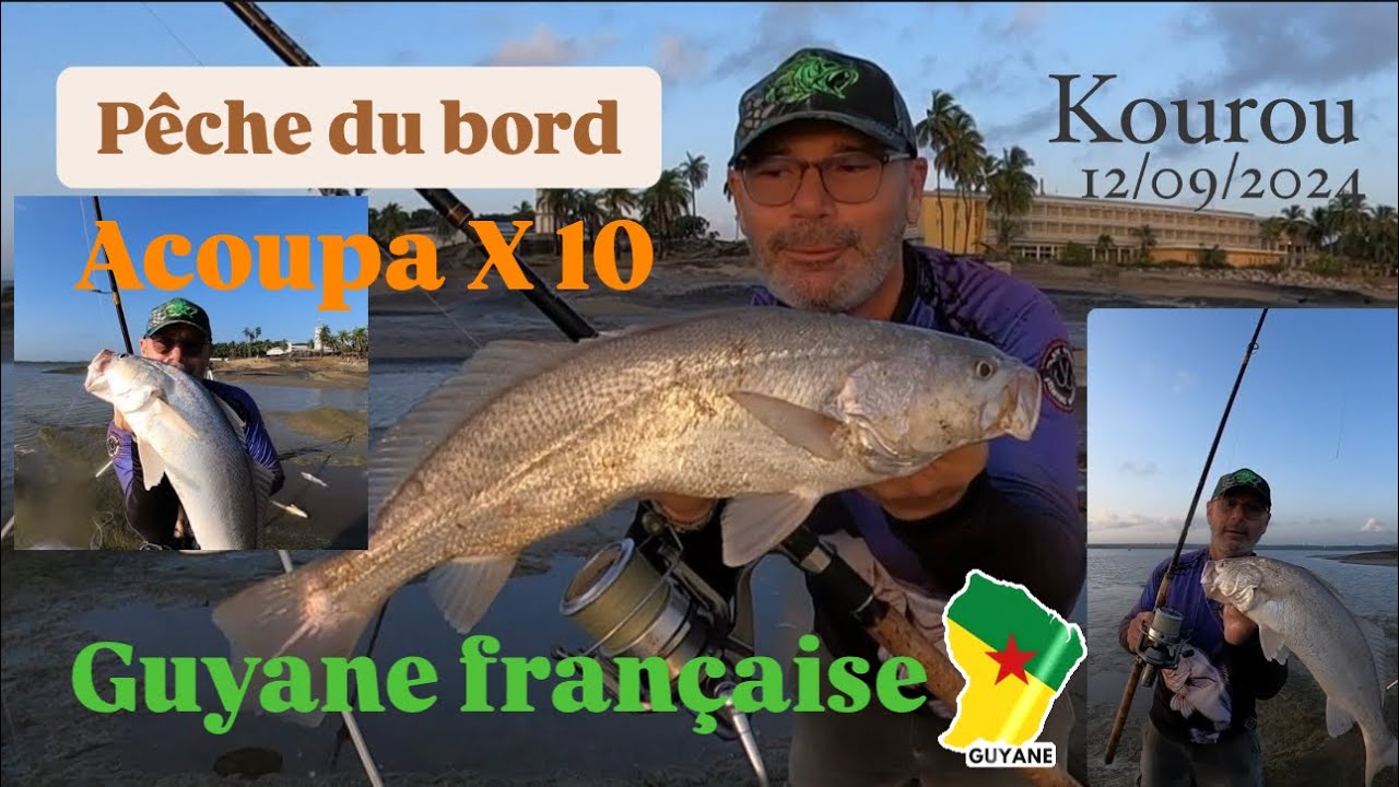 Pêche en Guyane.  Pêche du bord à kourou