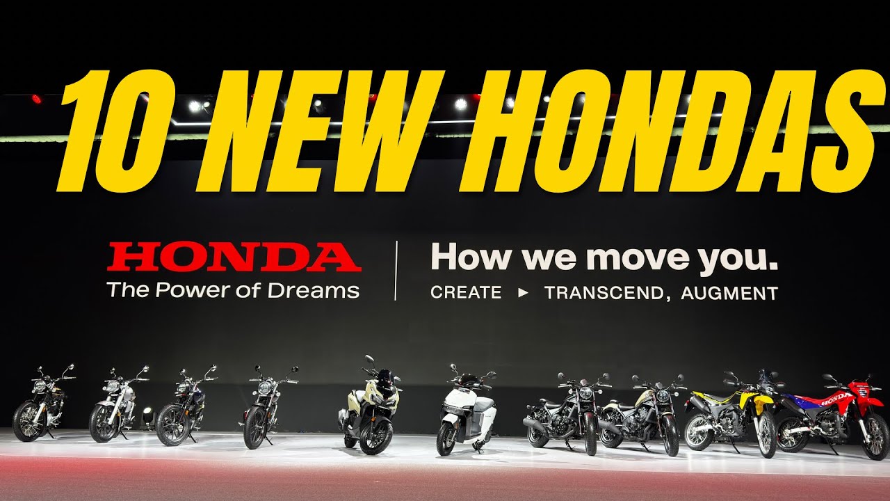 Honda Unveils 10 New Bikes & Scooters! CB350, Rebel 500, XR300 Rally, ADV160 & More | Walkaround