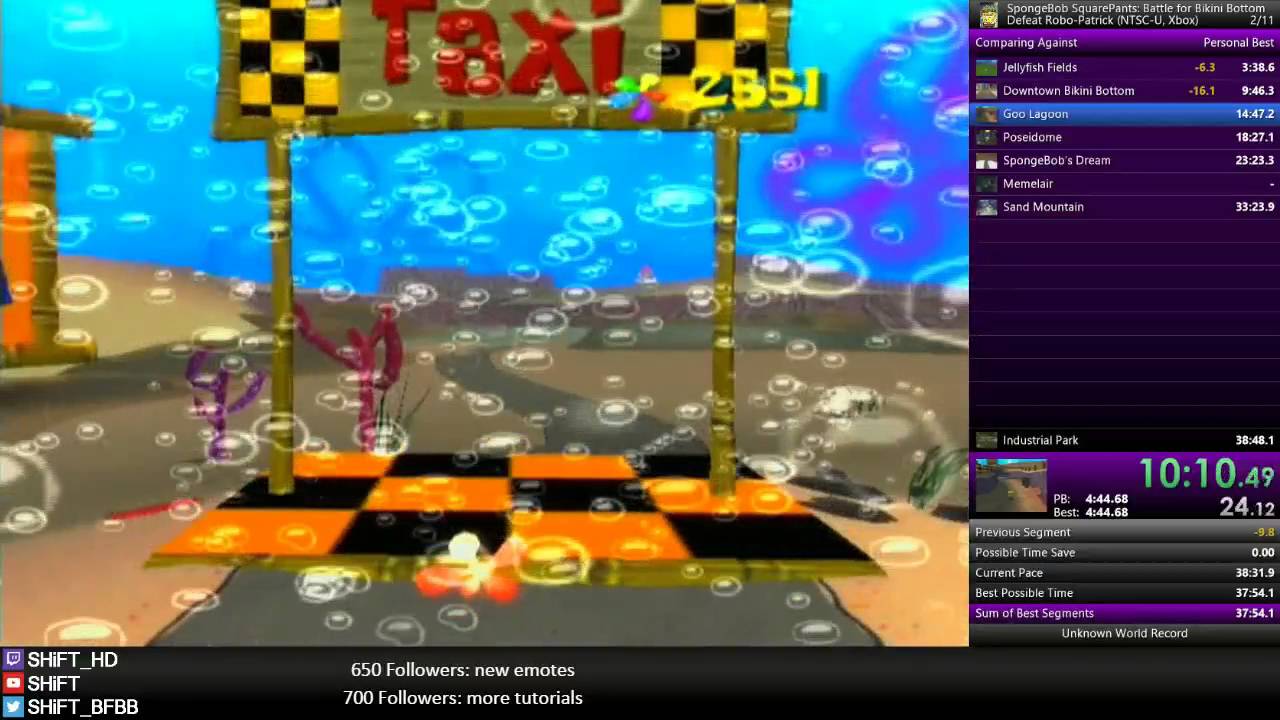 SS: BFBB 41% (Xbox): 38:20 (World Record)