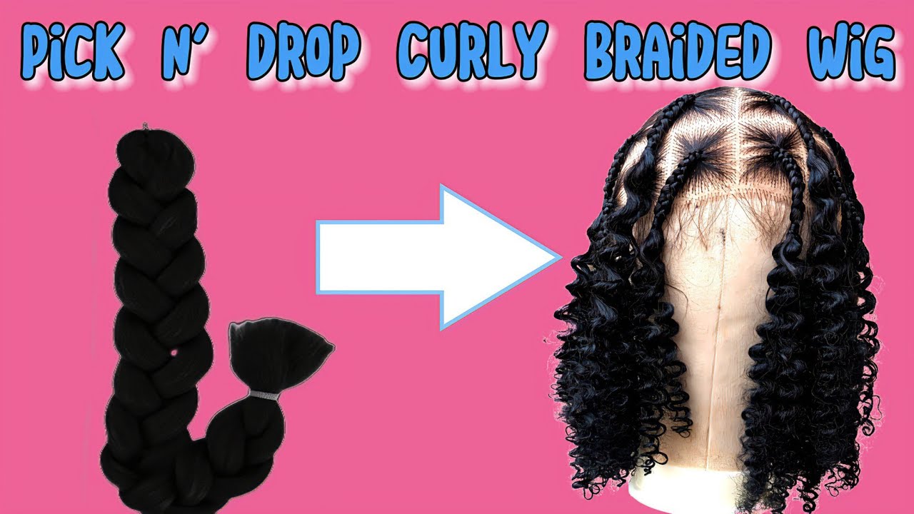 How to make this Pick N' Drop Curly Full Lace Braided Wig