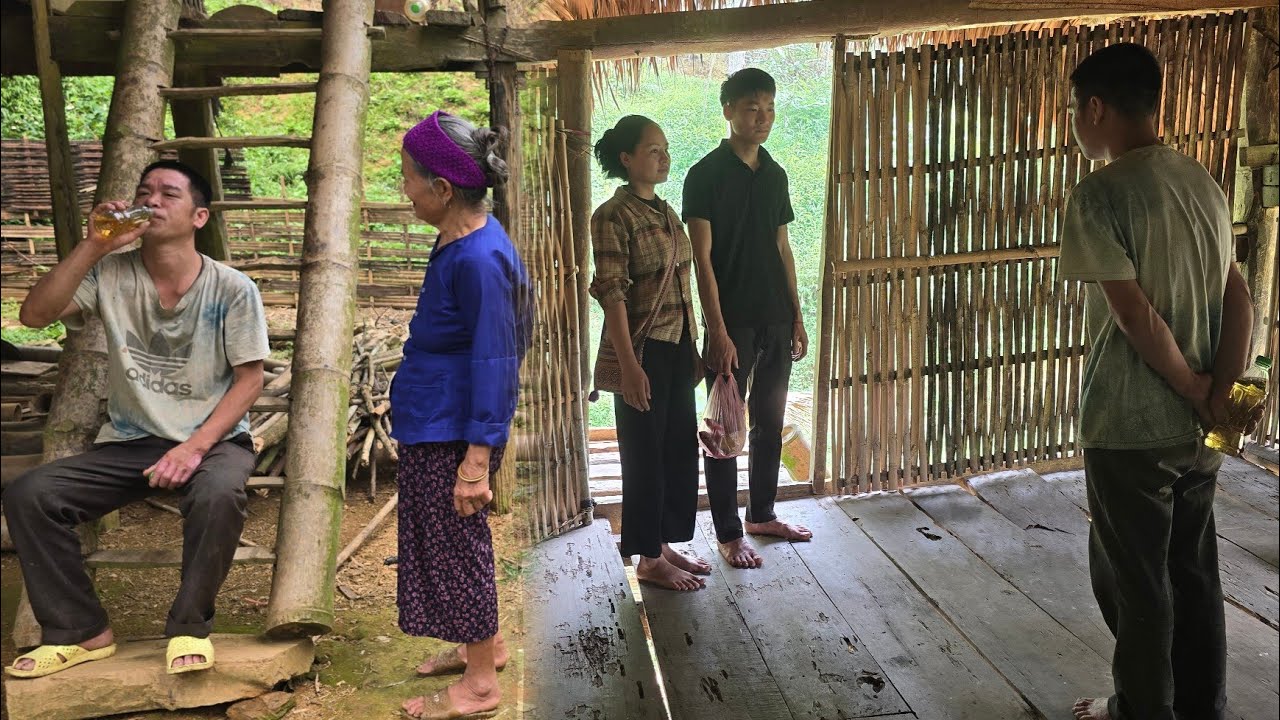 Father Ly Tu Lien seduced by the wicked old woman's henchmen Lien , Tien went to visit their father