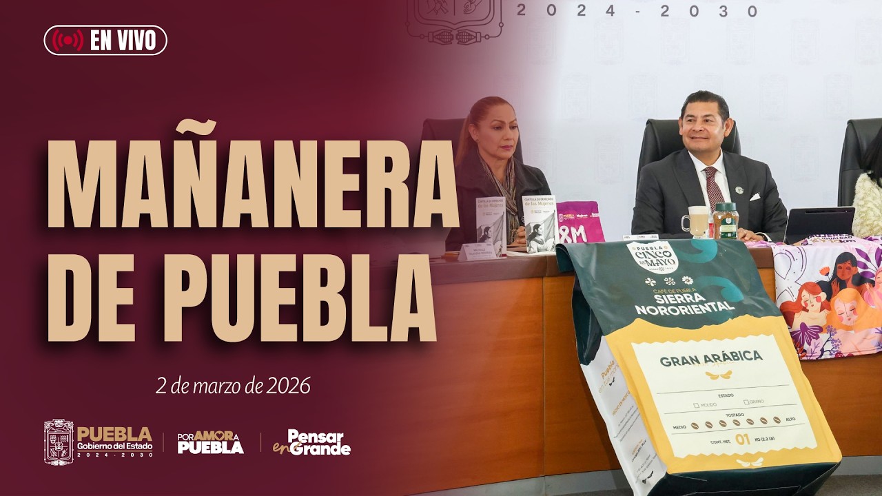 Mañanera de Puebla, 02 de marzo del 2026.