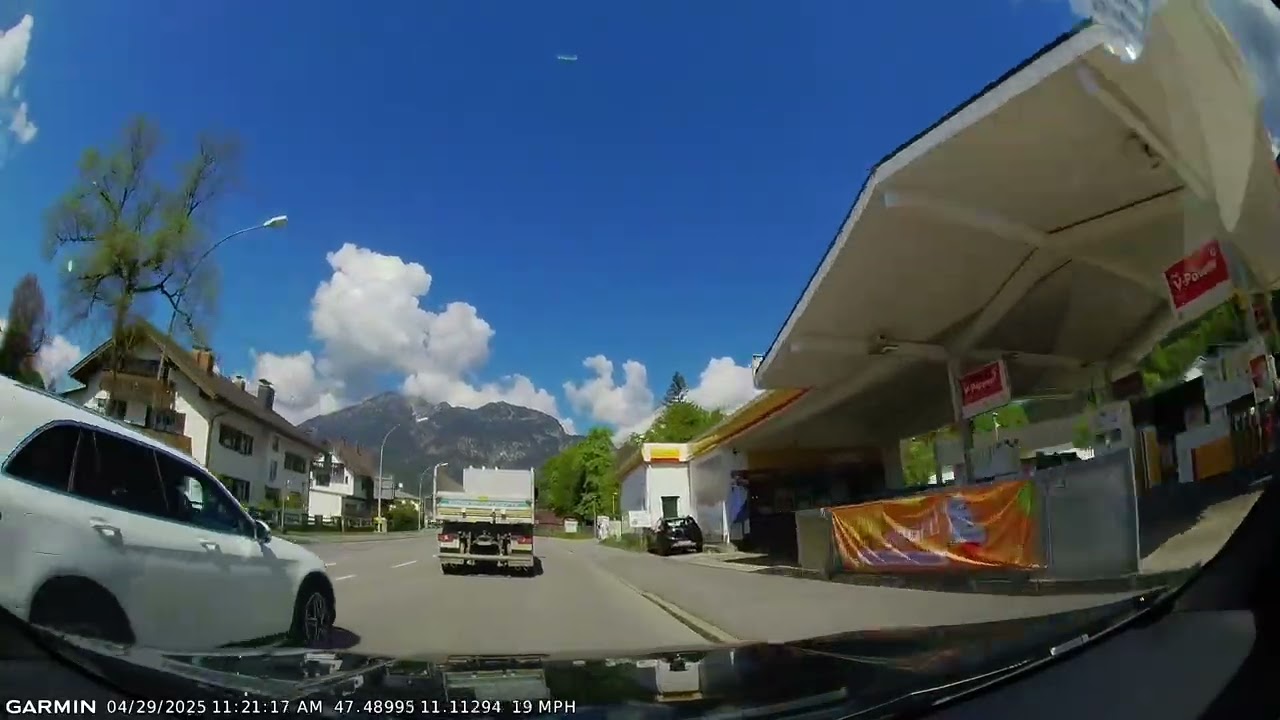 Heading North into Garmisch Partenkirchen time lapse