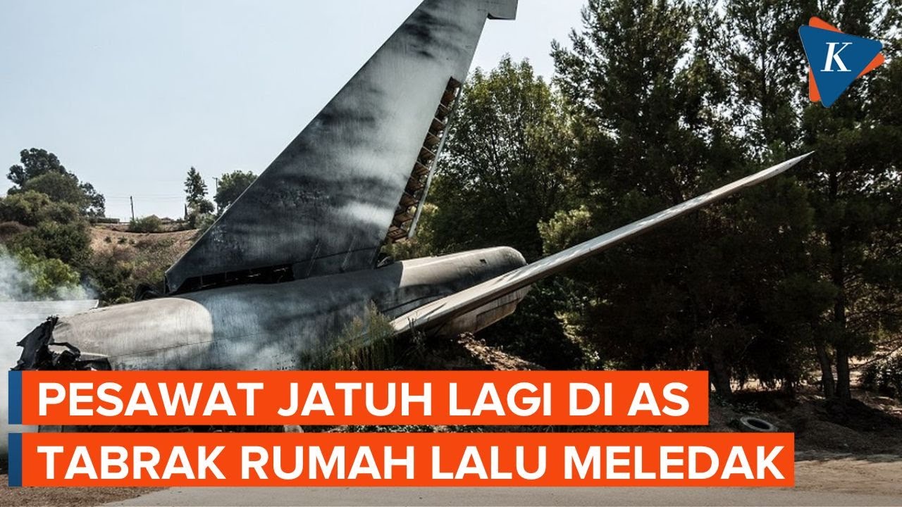 Momen Pesawat Jatuh Lagi di AS, Terekam Kamera Saat Meledak