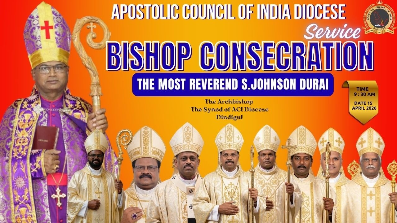 🔴 🅻🅸🆅🅴| BISHOP CONSECRATION CEREMONY SERVICE The Most Reverend  S.Johnson Durai