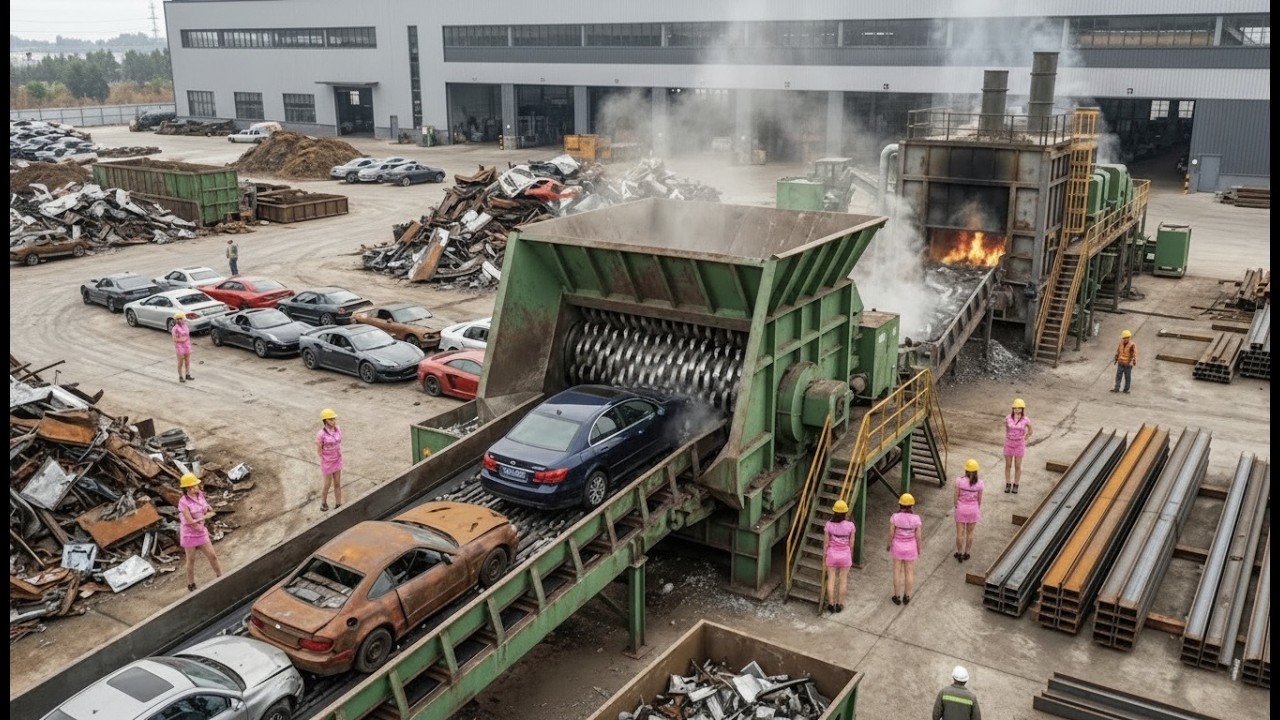 How Millions of Old Cars Recycled Into Railway Tracks | ( FULL PROCESS )