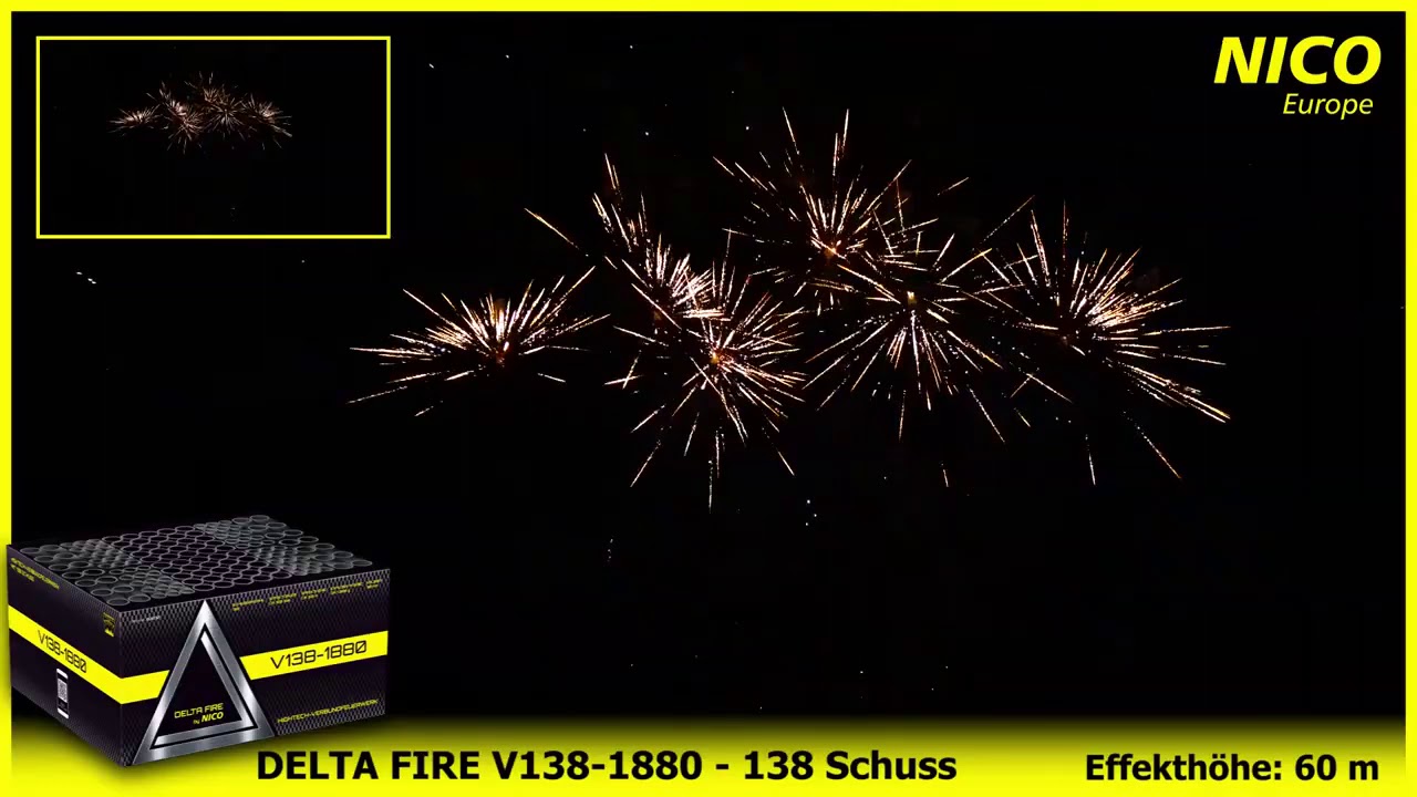 Nico Feuerwerk Batterie Verbund Delta Fire V138-1880