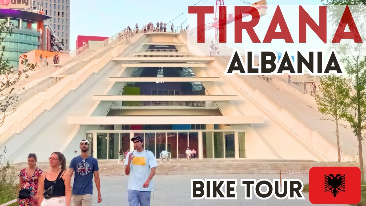 TIRANA the capital city of Albania, BIKE TOUR 4K, rowerem przez Tiranę stolicę Albanii