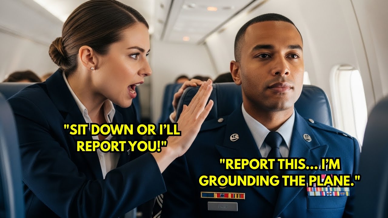 Flight Attendant Slaps Black Soldier — He Quietly Reveals His Authority And Diverts The Flight