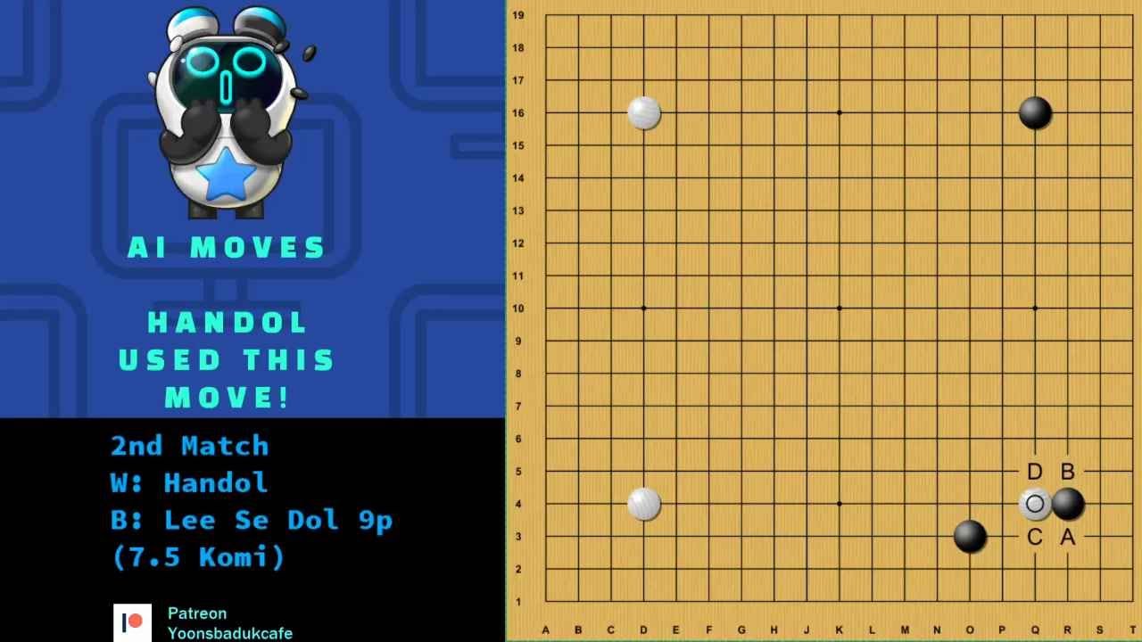 Handol played this attachment move? - Popular AI Joseki!
