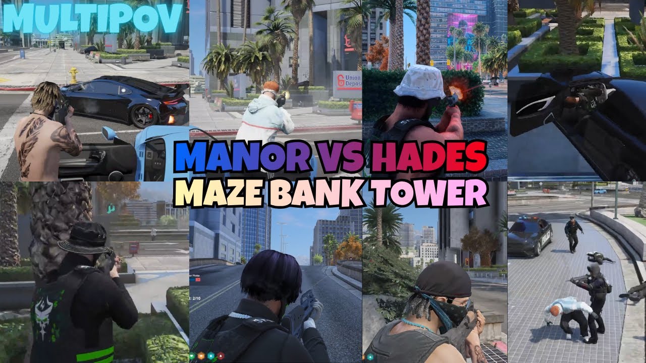 MANOR VS HADES Рядом с башней Maze Bank | MULTIPOV | NOPIXEL 4.0 GTA RP
