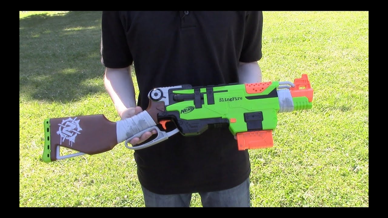 Nerf ZombieStrike Slingfire - Range Test (Stock)