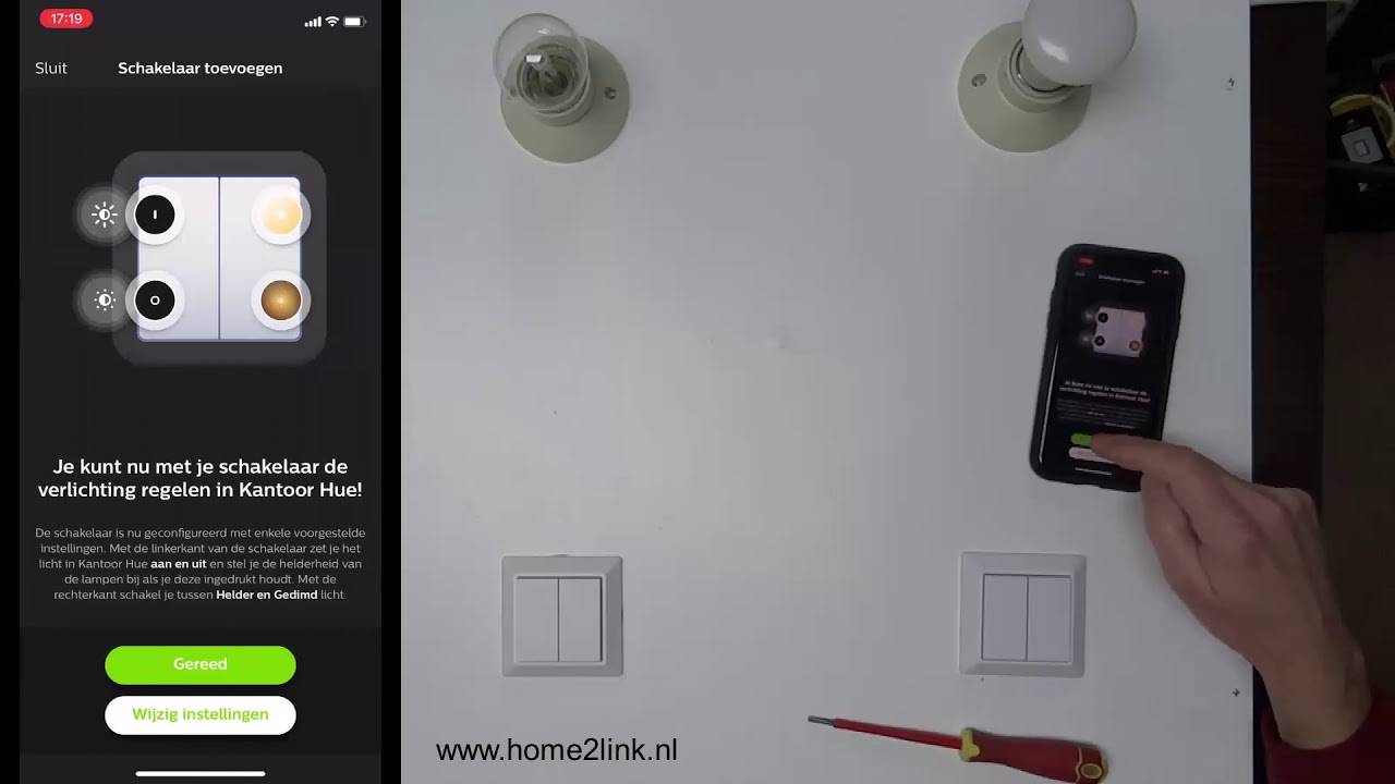 ZigBee Hue draadloze Dimmer en Scene Wandschakelaar