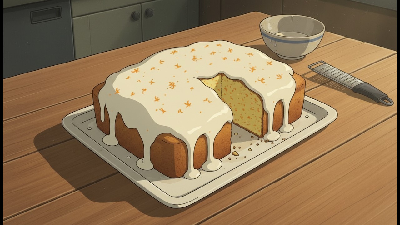 Cozy Ghibli ASMR: Making an Orange Cake
