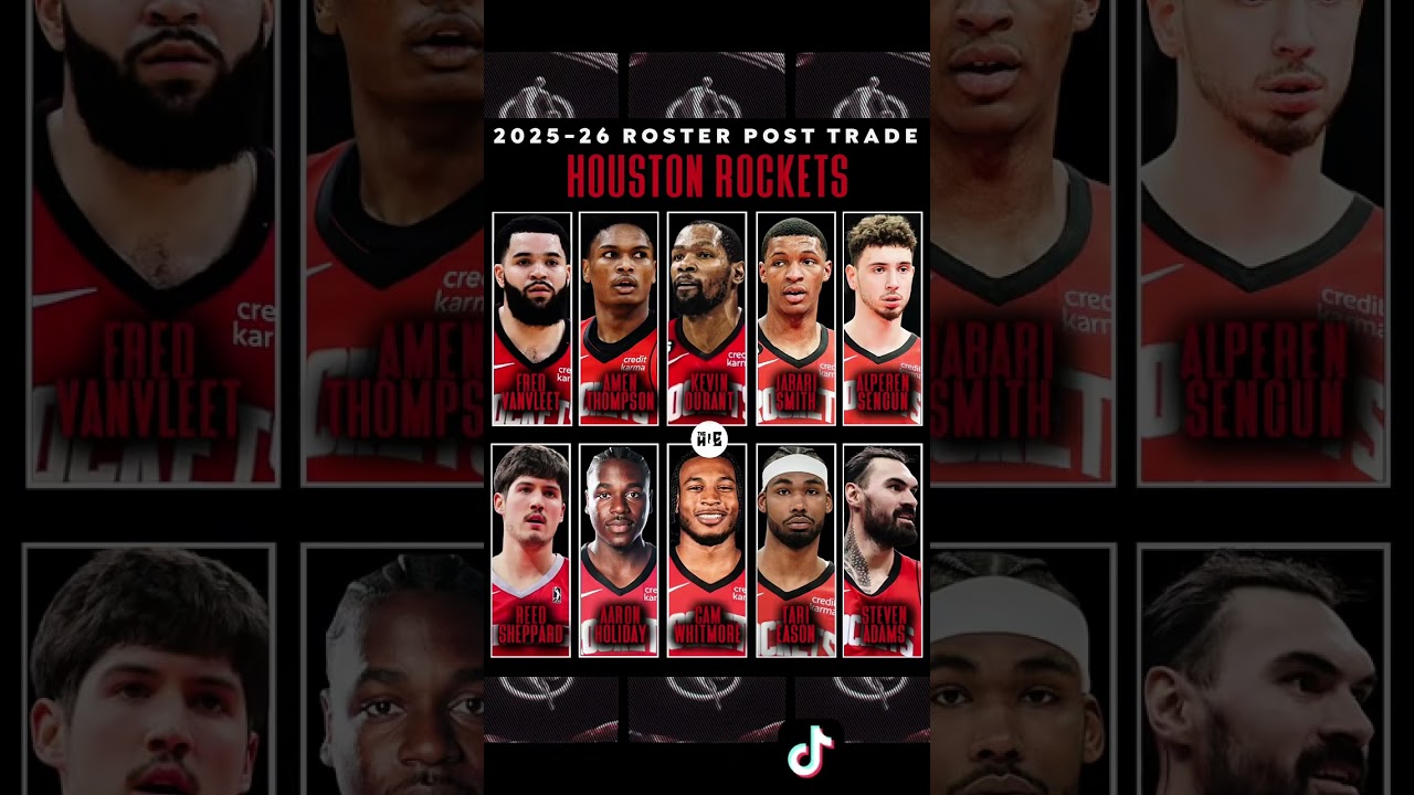 HOUSTON ROCKETS 2025-26 ROSTER POST ACQUISITION OF KEVIN DURANT 😱