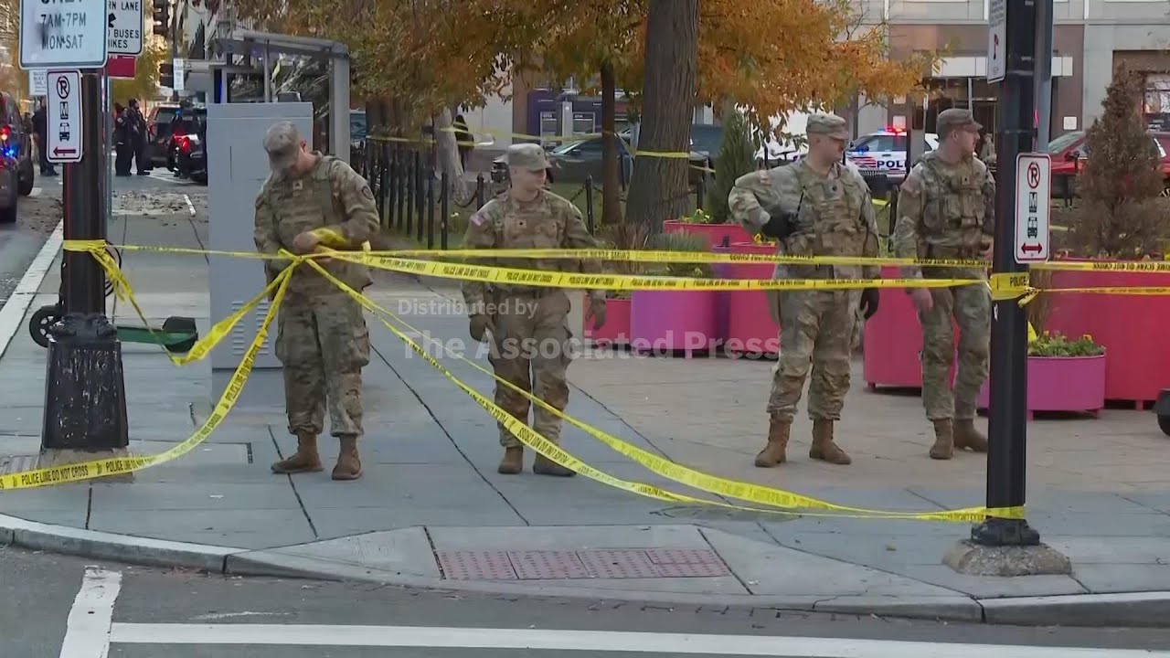 Security at scene after two National Guard members were shot near the White House