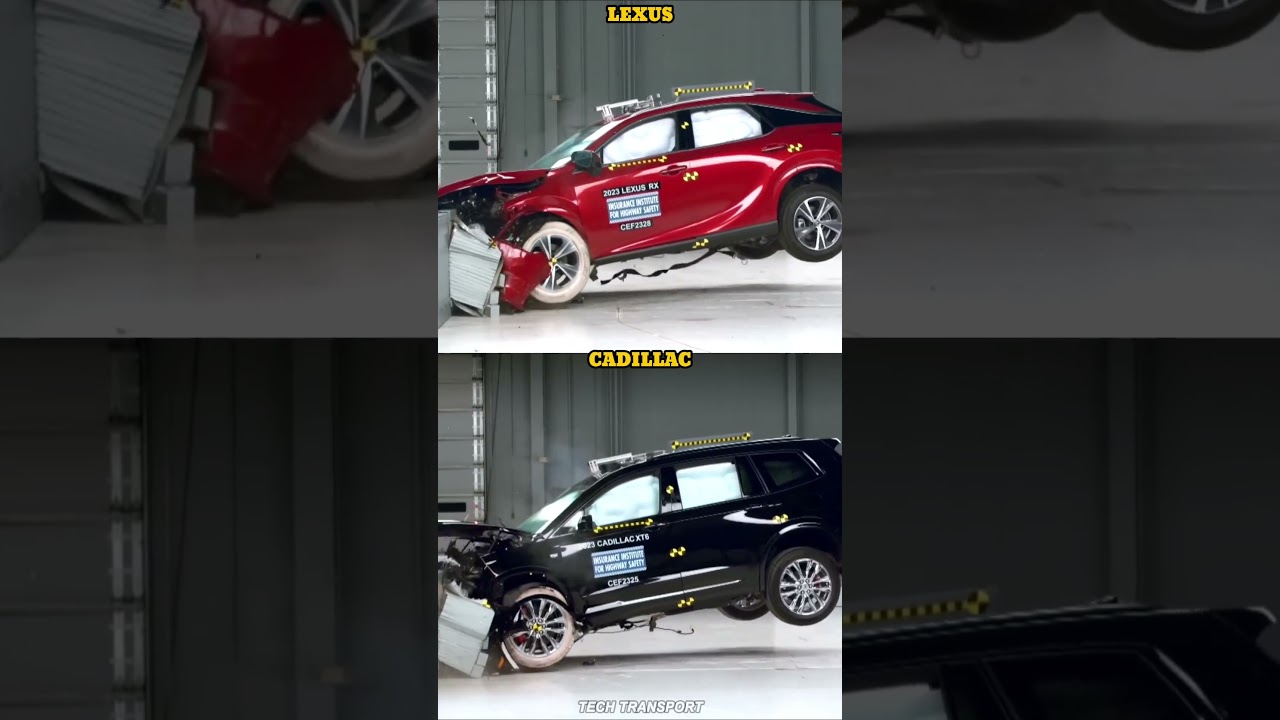 LEXUS VS CADILLAC CRAS TEST #automobile #crashtest #crash #lexus #cadillac