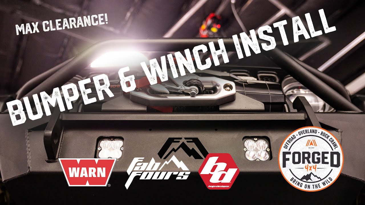 Installing a FabFours Stubby Bumper & Warn Winch on our Jeep Wrangler Unlimited Rubicon
