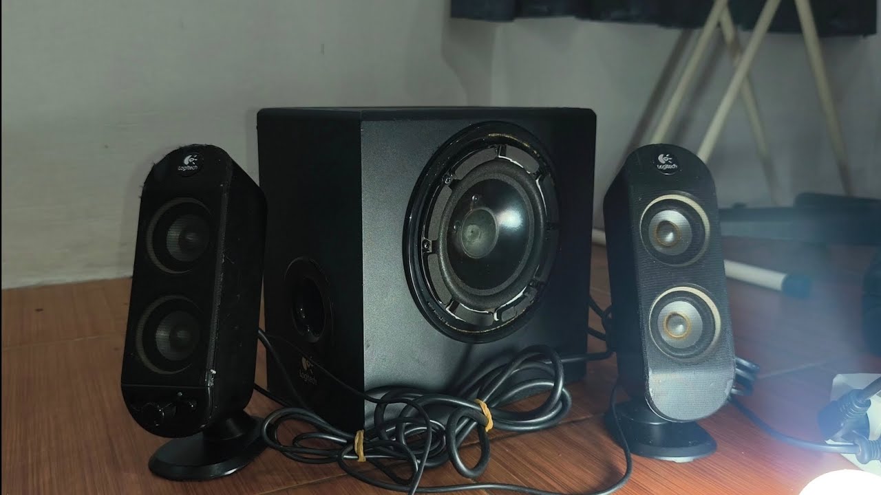 Review dan test speaker logitech X-230 2.1 channel speaker black colours