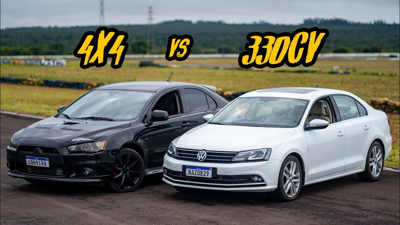 LANCER RALLYART VS JETTA 211CV! A TRAÇÃO SUPERA POTENCIA?