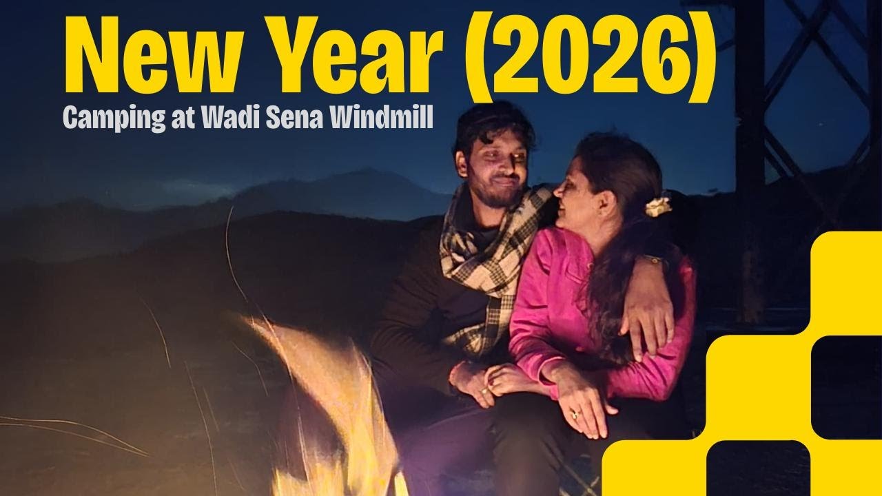 New Year Camping in UAE 🇦🇪 | Windmill Camping at Wadi Sena | Bonfire & Mountain Vibes | Vlog