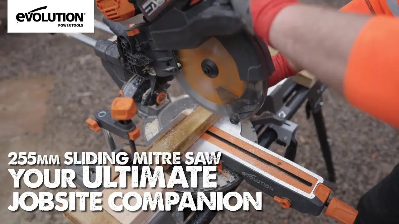 Cuts through anything, anywhere with an Evolution Mitre Saw   R255SMS DB Li   ft  @Chris The Builder