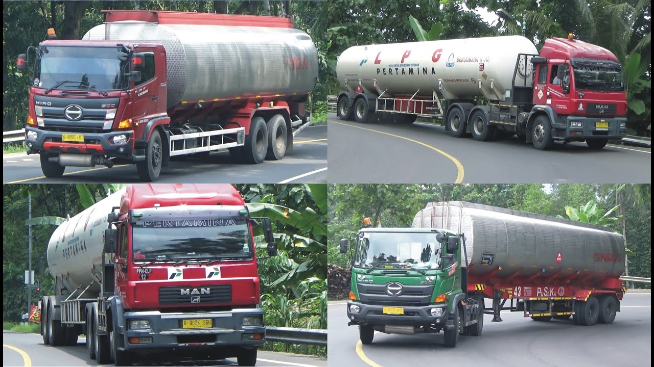 TRUK TANGKI PERTAMINA TRUCK TRAILER TRONTON GANDENGAN TIKUNGAN TIMEZ HINO FUSO ISUZU MAN UD QUESTER