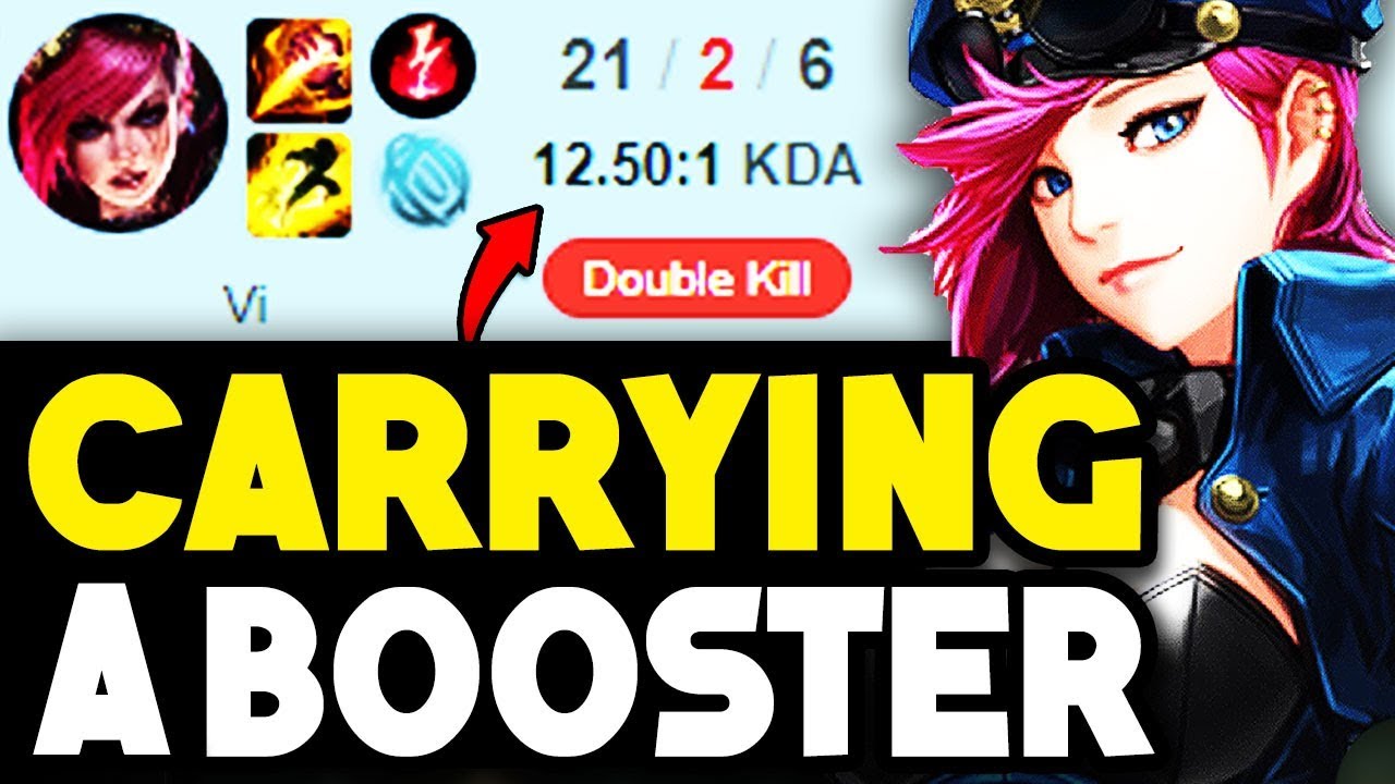 I BOUGHT A BOOST AND THEN CARRIED THE BOOSTER!! **HE WAS SO CONFUSED**  (League of Legends)