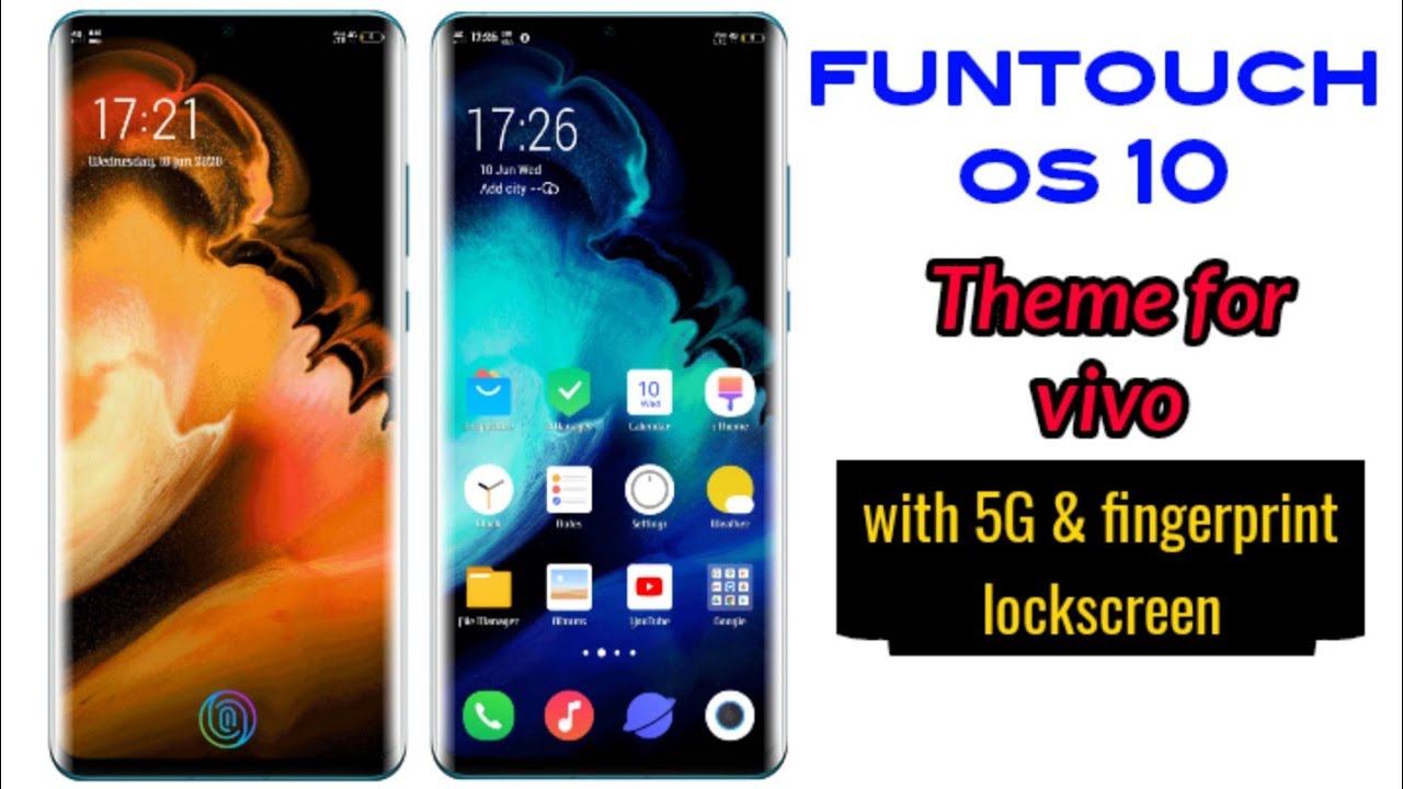 Funtouch os 10 theme for vivo | with 5G and fingerprint lockscreen