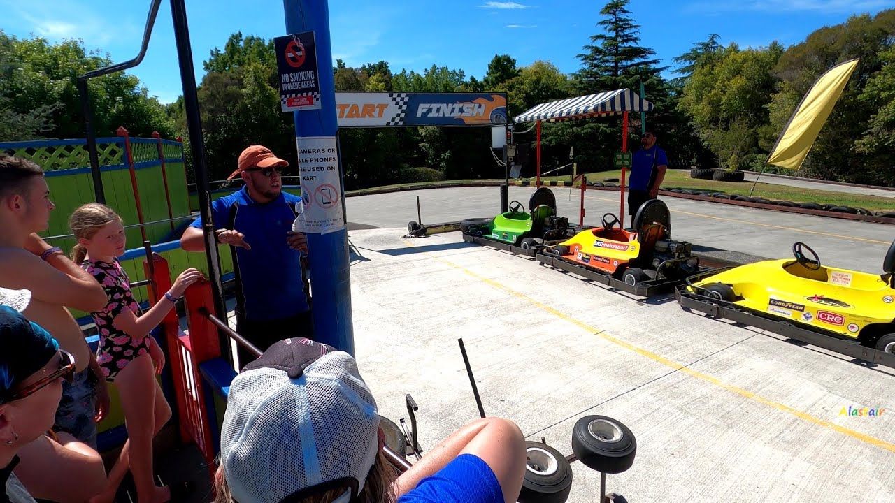 Splash Planet, Hastings NZ. Jan 2020. EP9 Formula Fun Karts racing (ride)