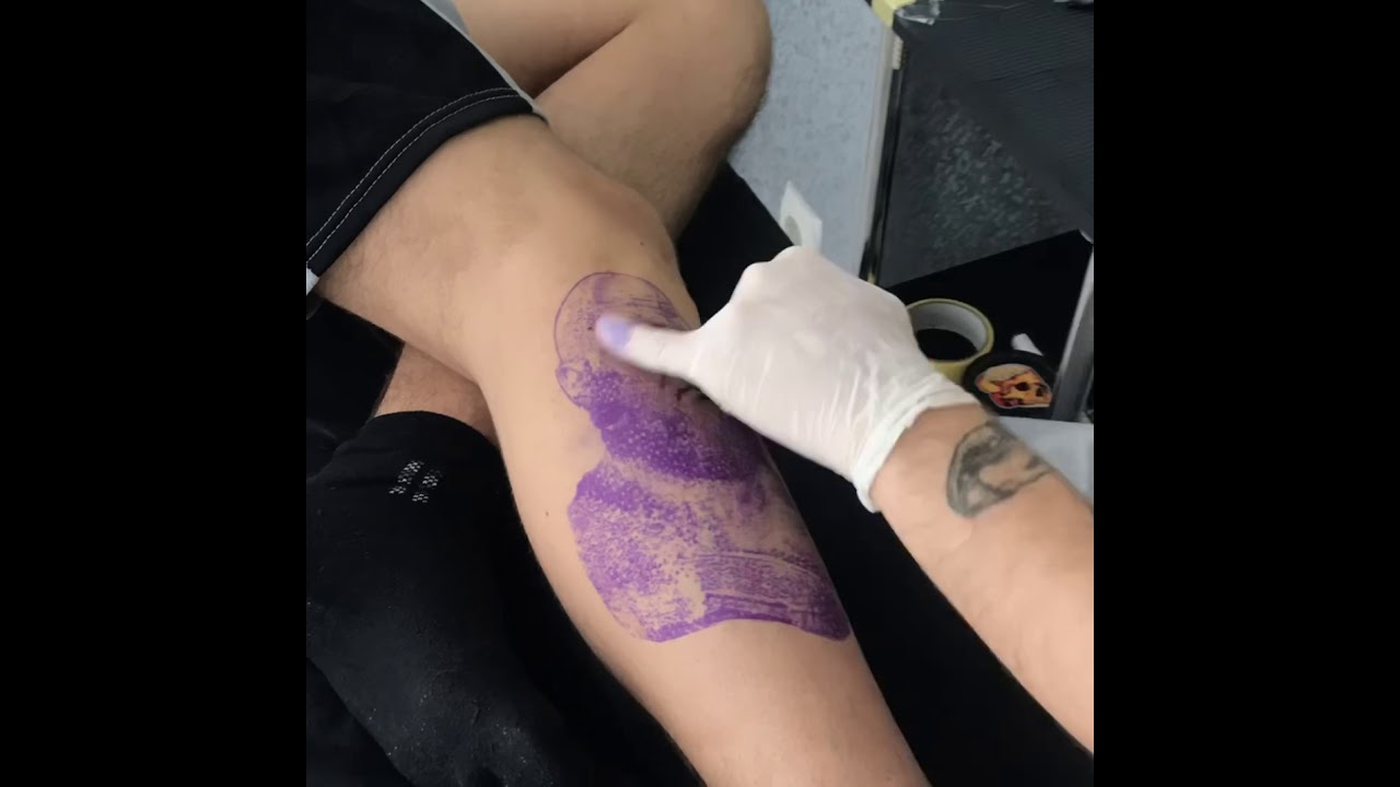 Kratos God of War 4 tattoo timelapse