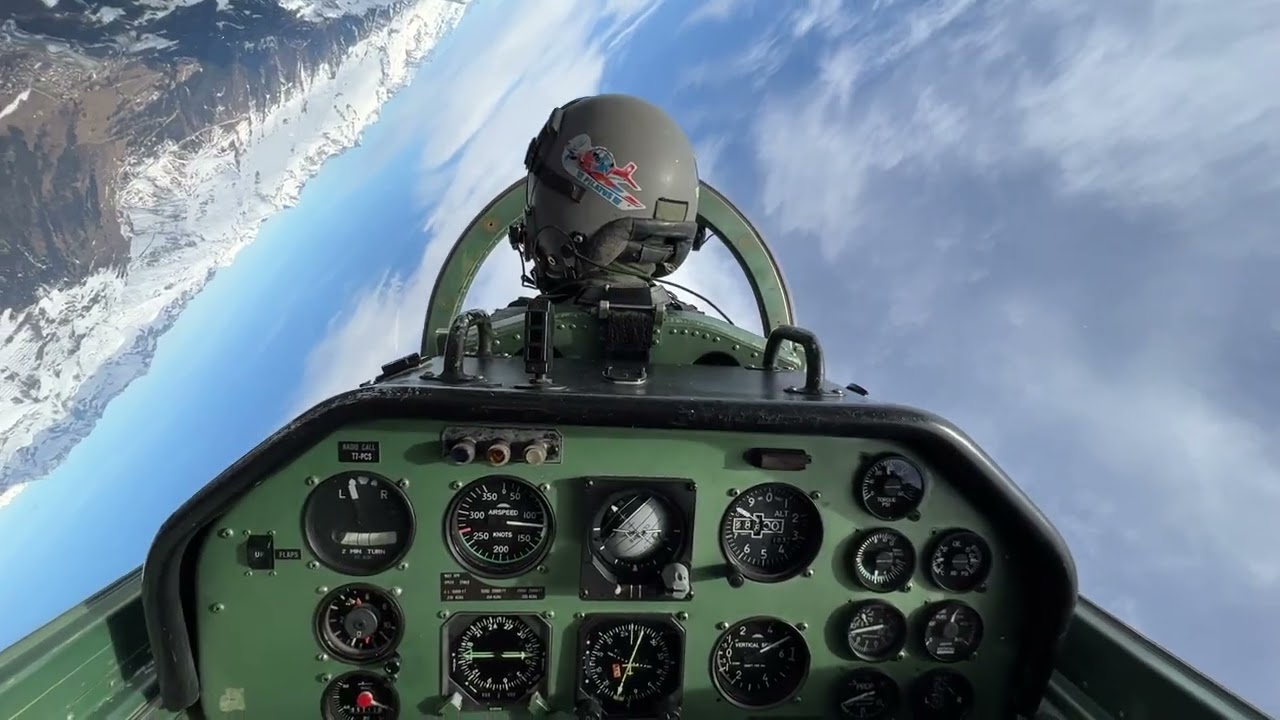 Pilatus PC-7 Extreme Cockpit Flight Over Swiss Alps | Upside Down Aerobatics