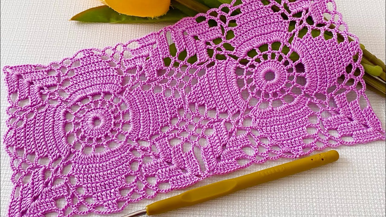 ⭐️NEW Amazing Crochet Motif Pattern Multi-Purpose Runner Making Tutorial Video for Beginners