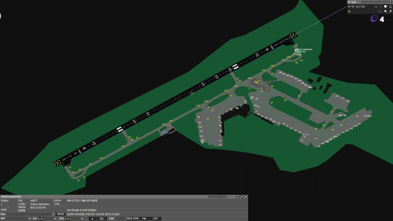 ATC Edinburgh Ground Controller EGPH on IVAO