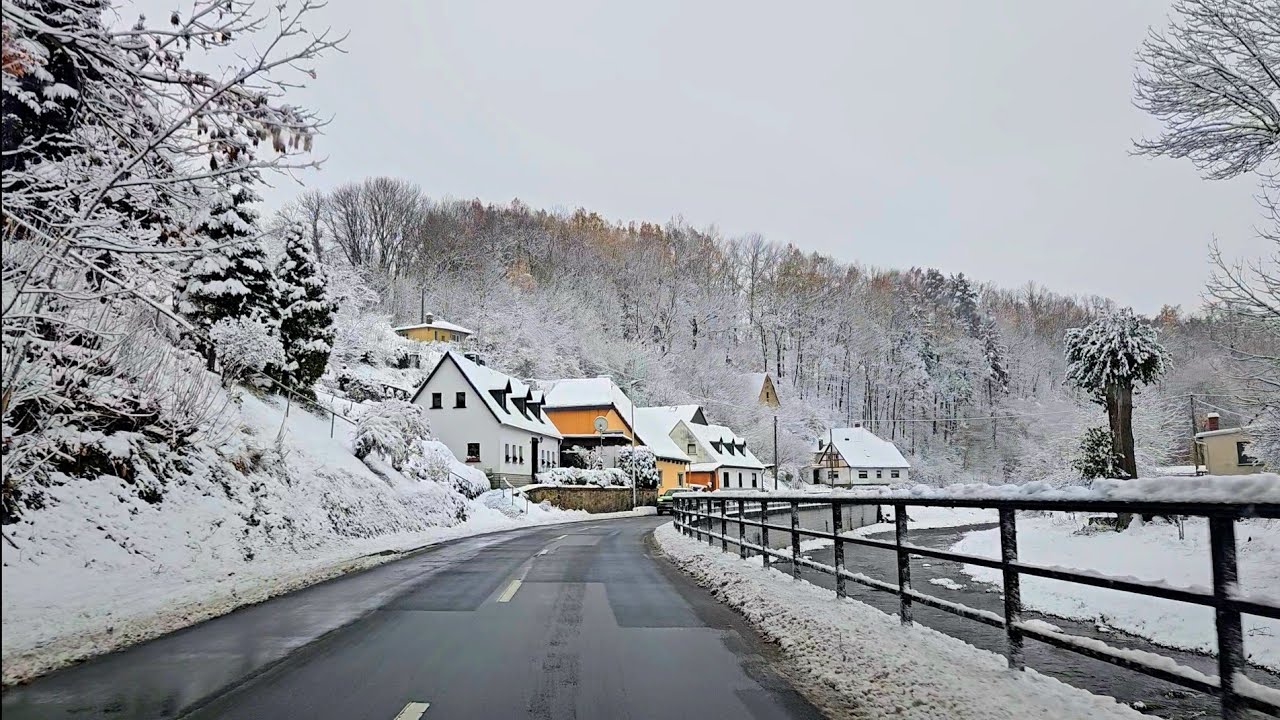 4k Driving in Heavy Snowfall in Germany 🇩🇪❄️ | First Snow Of This Winter in Germany | 4k60fps