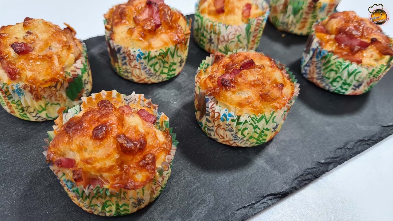 MUFFINS de BACON y QUESO - Riquisimos y FACILISIMOS