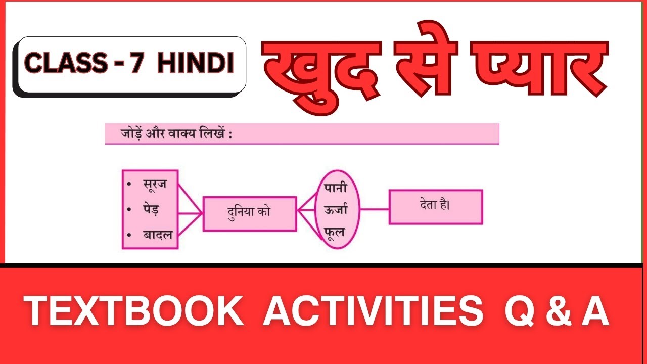 Class 7 Hindi | Chapter -1 | खुद से प्यार 💖 | Textbook Activities Q & A | Easy Explanation