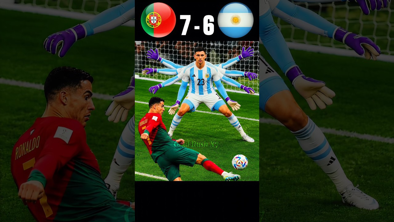 The Day Cristiano Ronaldo Make Messi Retirement Portugal vs Argentina 🔥 #football #shorts #ronaldo