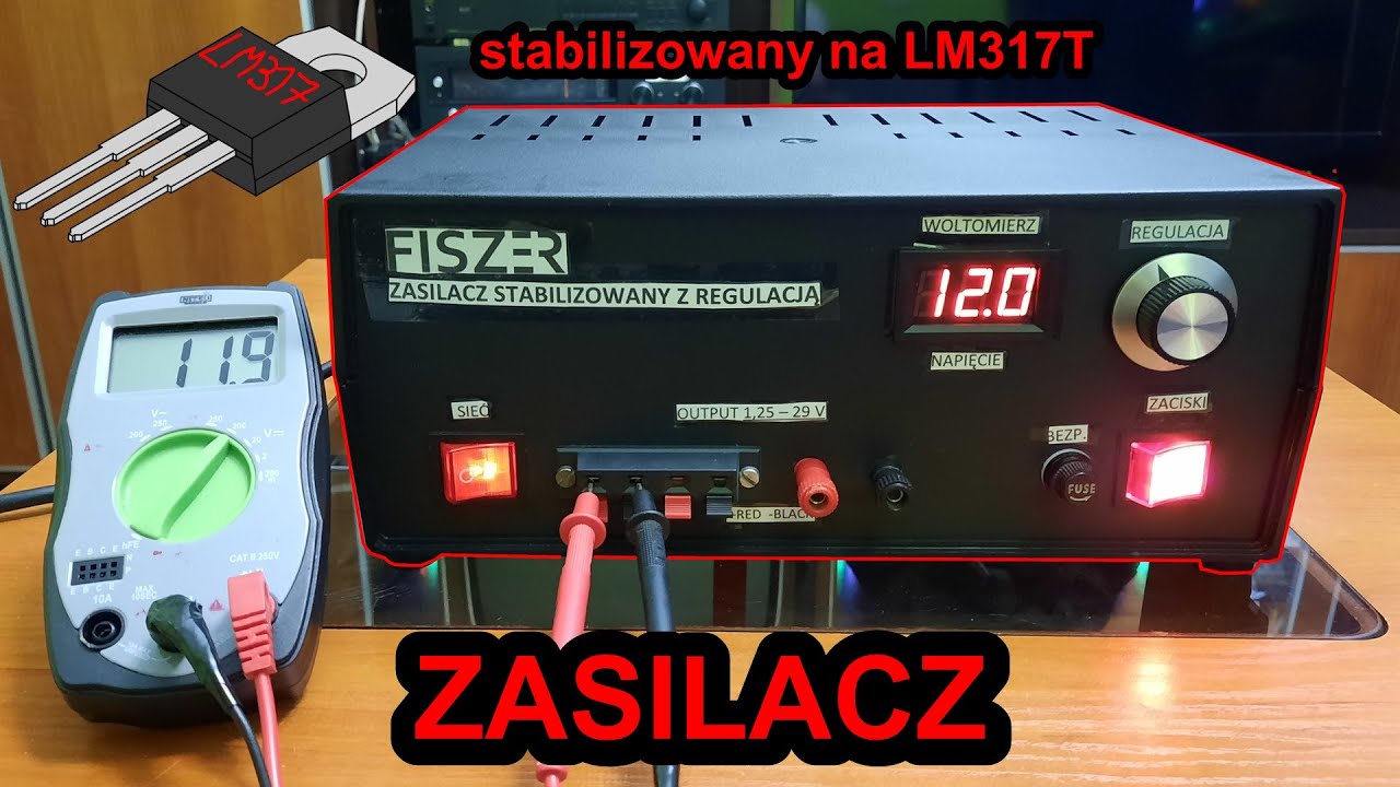 M&oacute;j ZASILACZ (1,25-30V) na LM317 - DIY | Elektronika | stabilizowany zasilacz sieciowy z regulacją