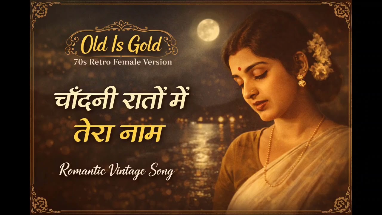 चाँदनी रातों में तेरा नाम | 70s Retro Female Version | Old Is Gold Romantic Song
