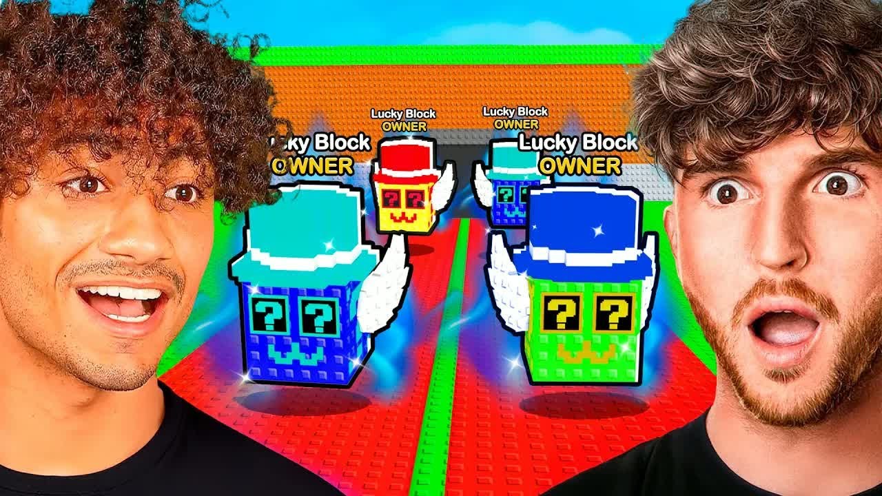 CaylusBlox! OWNER LUCKY BLOCK RACE vs FOLTYN
