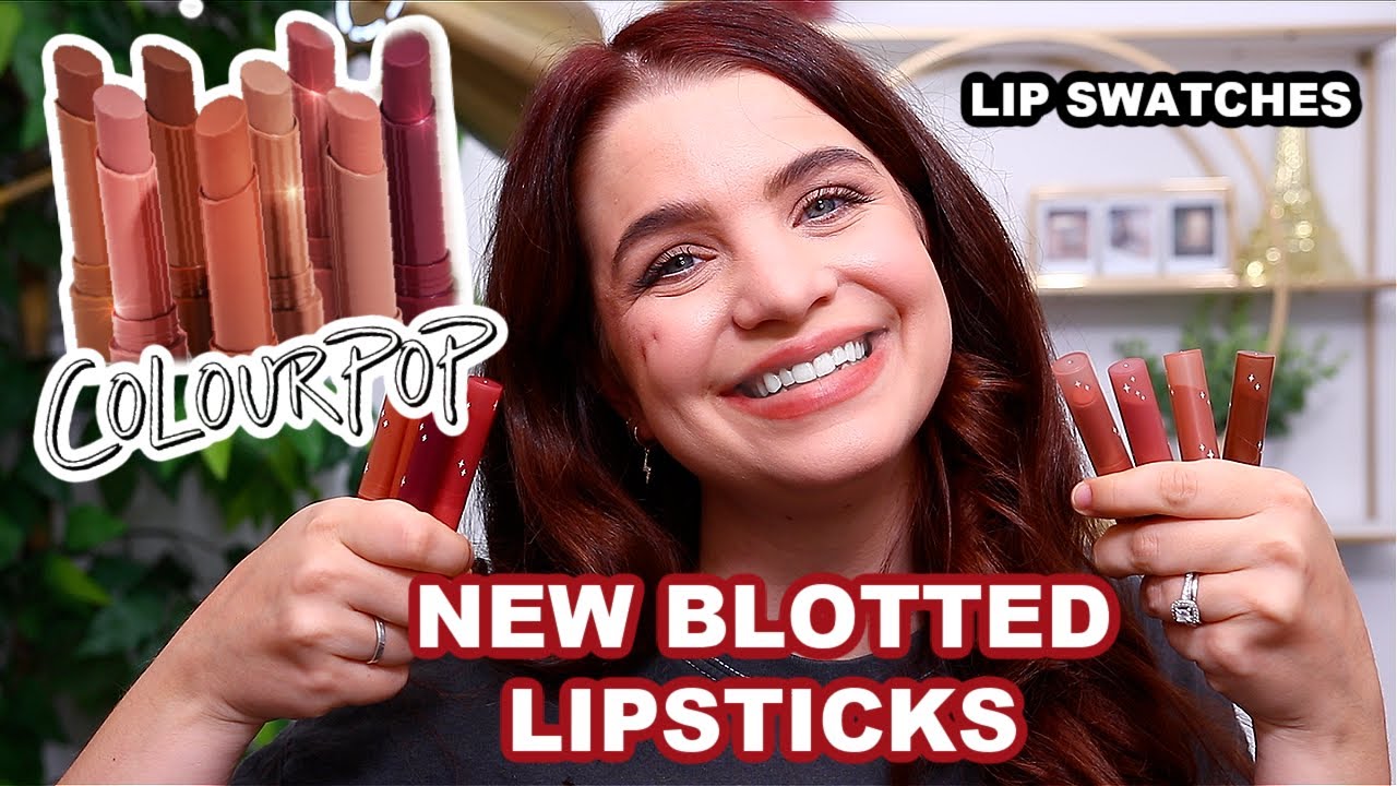 NEW COLOURPOP BLOTTED LIPSTICK SWATCHES + WEAR & REVIEW 2021