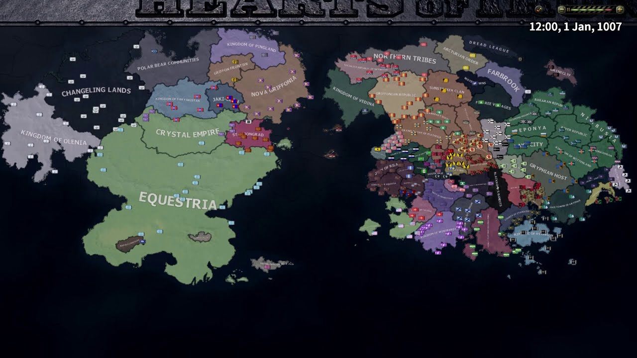 Hearts of Iron IV: Equestria at War - Timelapse 1007 - 1021 #1