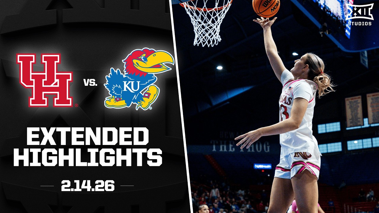 Houston vs. Kansas Extended Highlights | 2025-26 Big 12 Women's Basketball