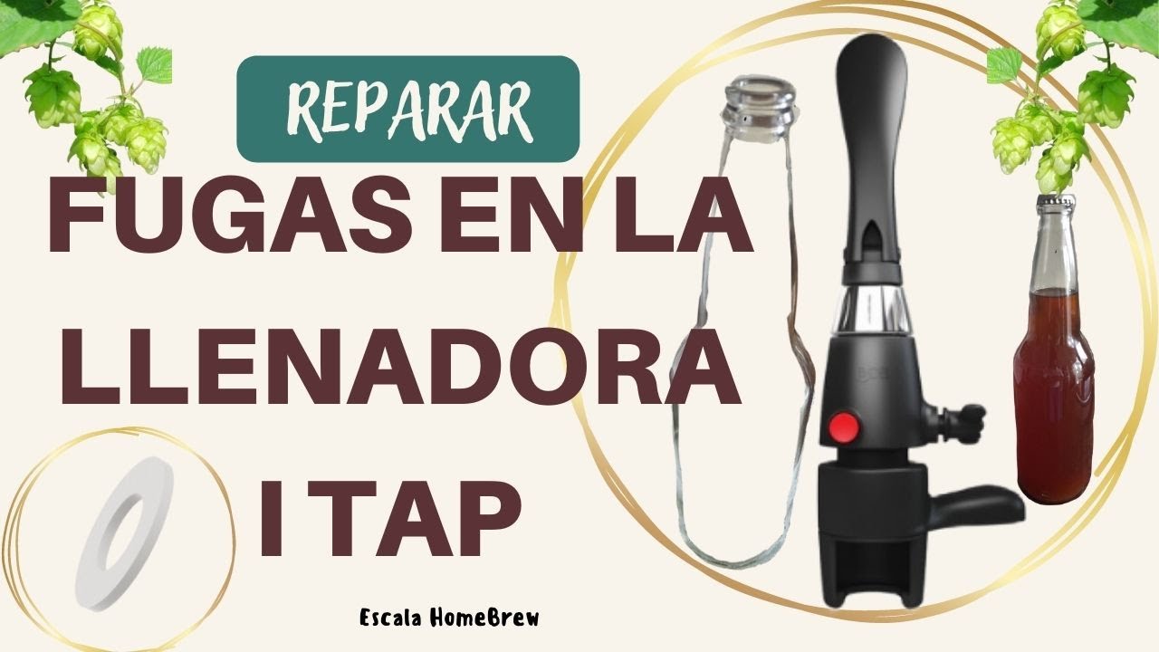 Corregir fugas al llenar con la tapadora I Tap, Cerveza Artesanal Saga. Escala HomeBrew