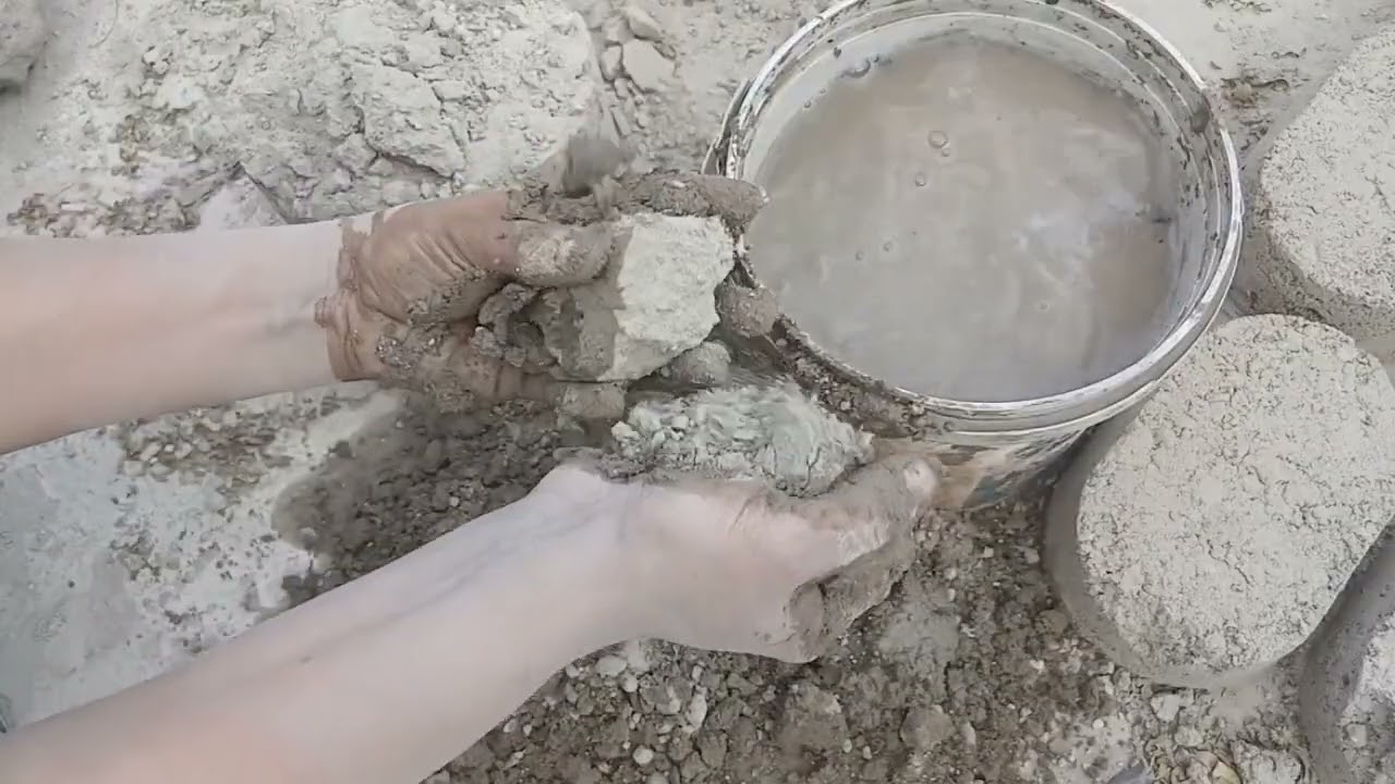 New crumbling vlog only water, dry and paste pouring mixing satisfying asmr vlog 