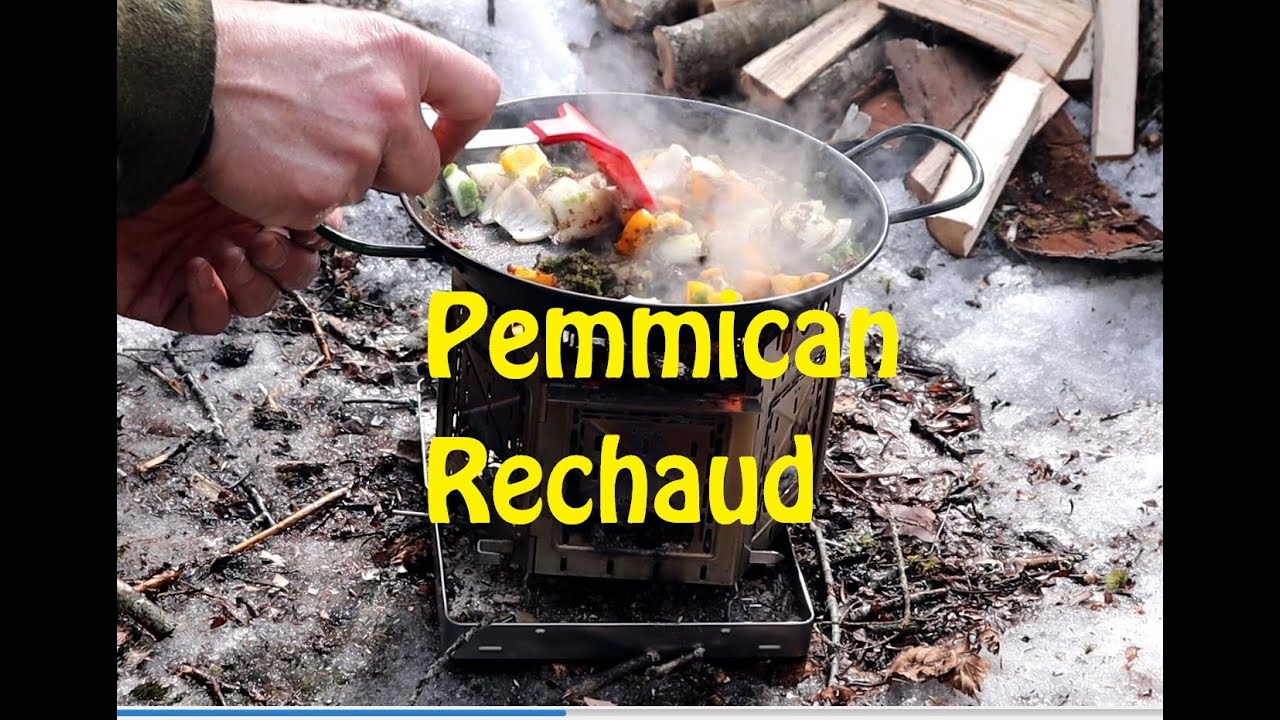 Pemmican Rechaud Cooked in the Woods