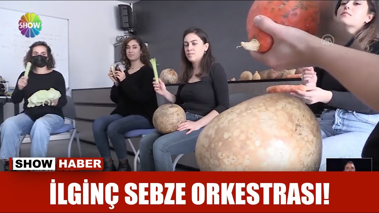İlginç sebze orkestrası!