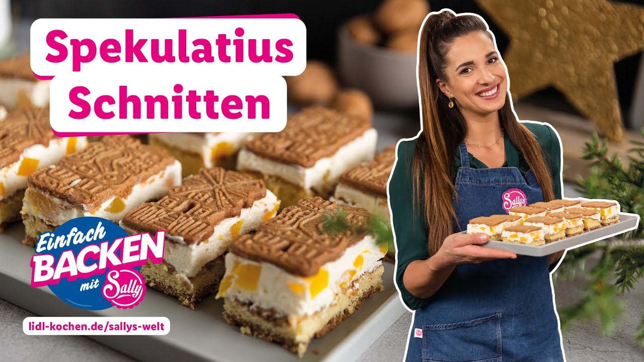 Spekulatius-Schnitten | Last-Minute Dessert | Rezepte für Lidl von Sallys Welt