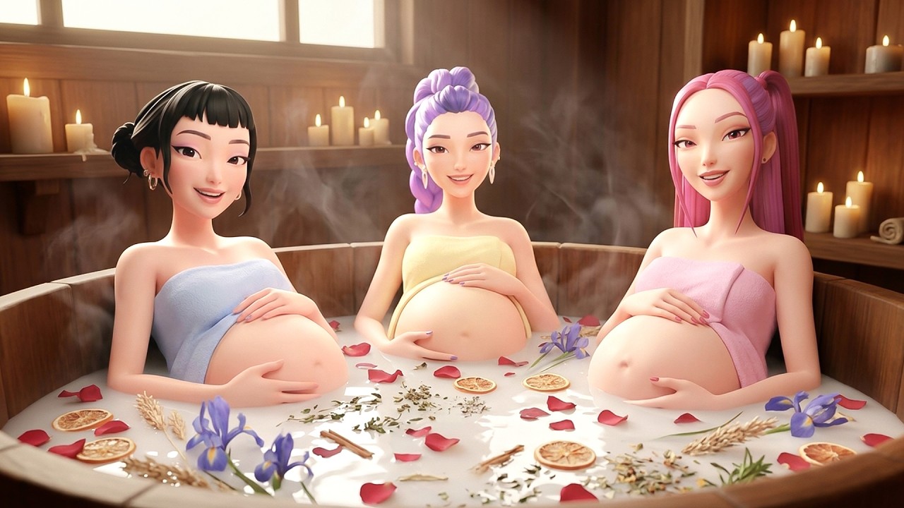 Kpop Music Demon Hunters Songs: SOFT AS THE MORNING (MV) | Pregnant RELAXING MASSAGE Version 💆‍♀️💓